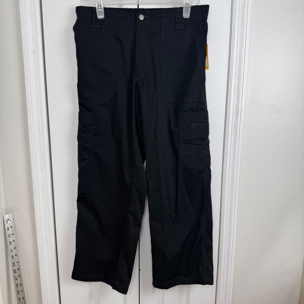 Carhartt Ripstop Cargo Pants Small Short Black Gorpcore Workwear MP4108-M